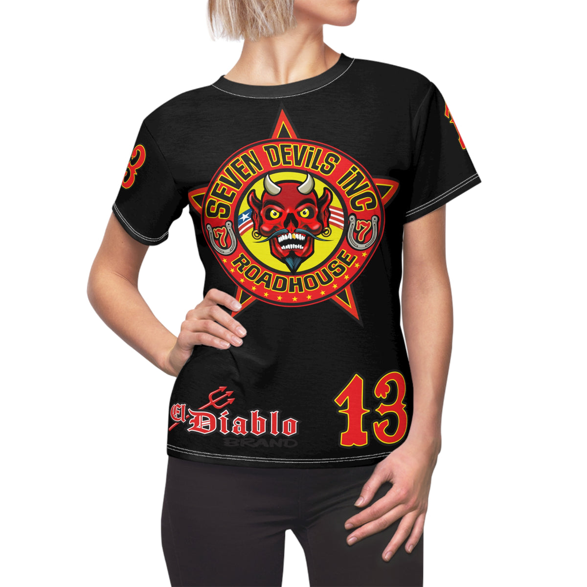 Women's Cut Seven Devils Roadhouse Graphic Tee — HiviZ Graphics