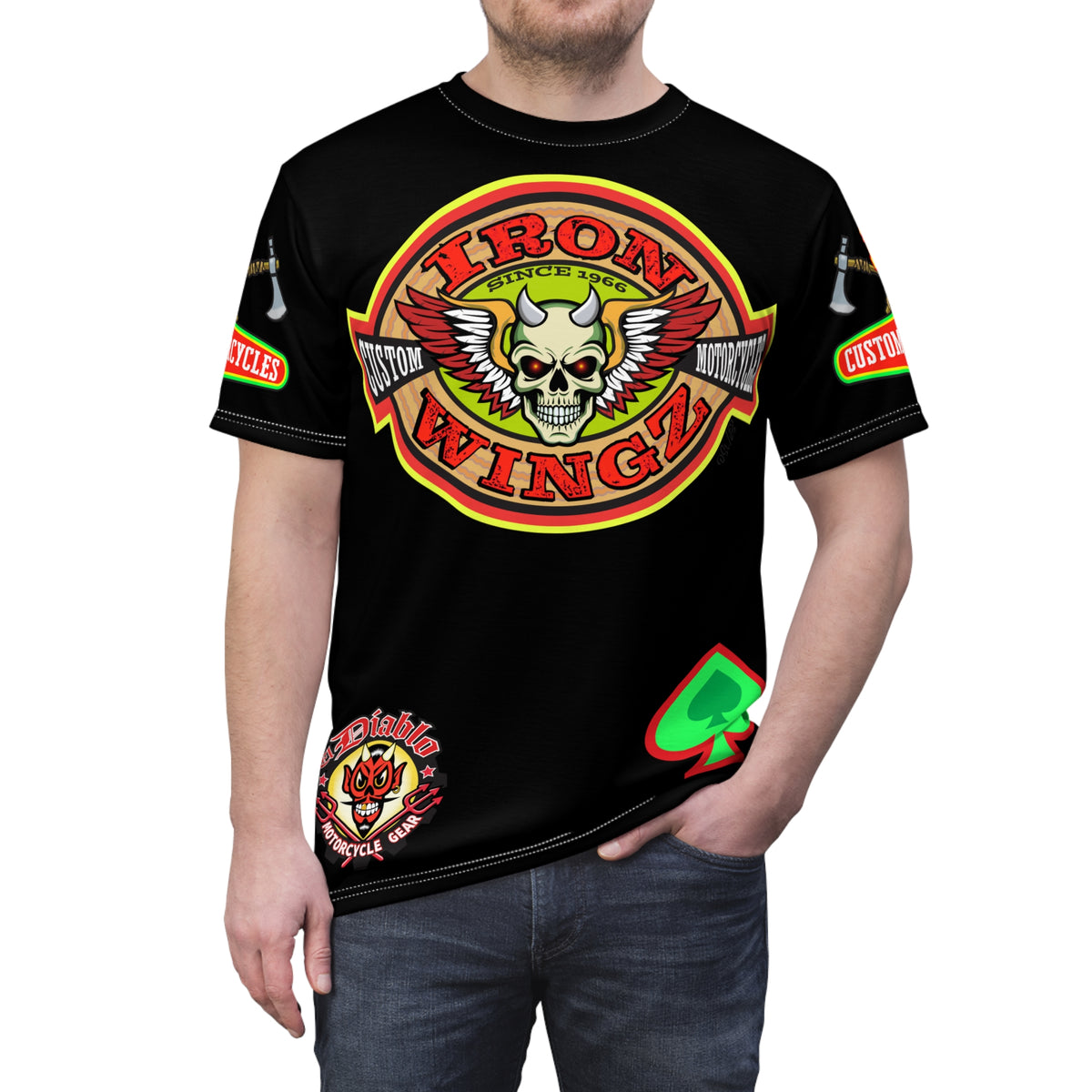 Iron WingZ Customs HiViz High Performance Motorcycle Riding Super Tee