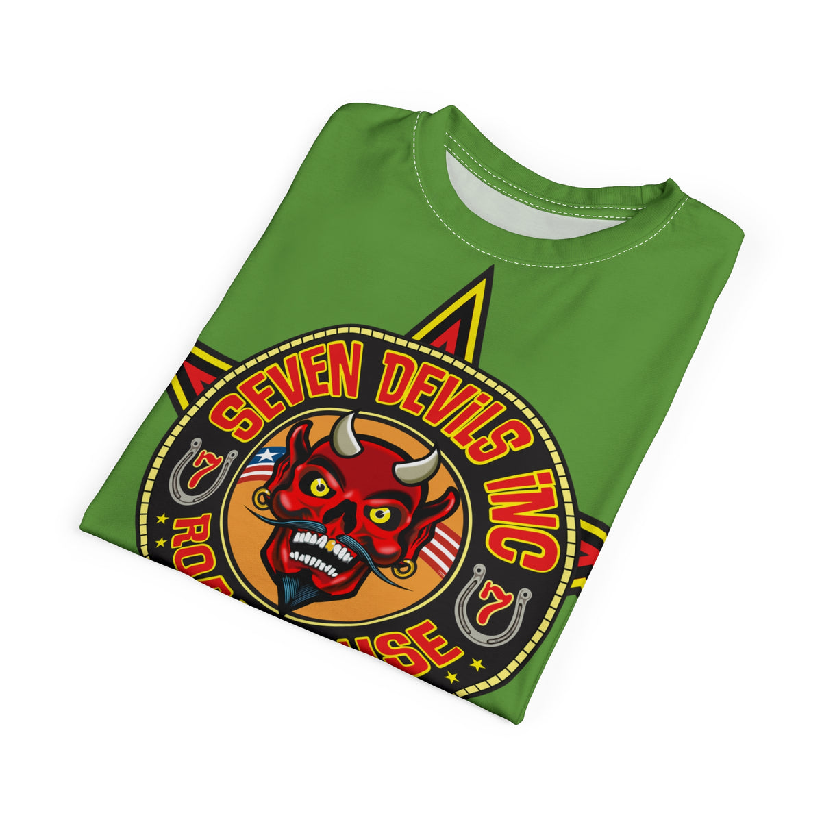 Seven Devils Inc. Roadhouse Graphic Tee - HiViz Motorcycle Custom Riding Super Tee