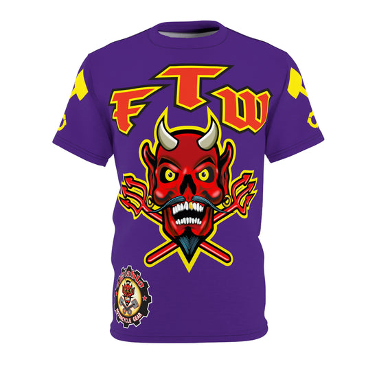 FTW Motorcycle Riders Super Tee - Edgy HiViz Colour Graphics - Show Your Attitude in Style