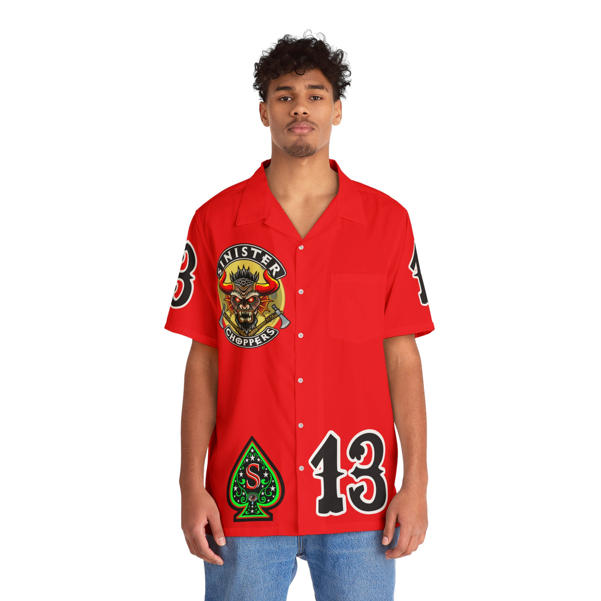 Big Bopper Men's Hawaiian Shirt - Loose, Comfortable Button Up Shirt for Easy Breezy Riding - Sizes to 5XL