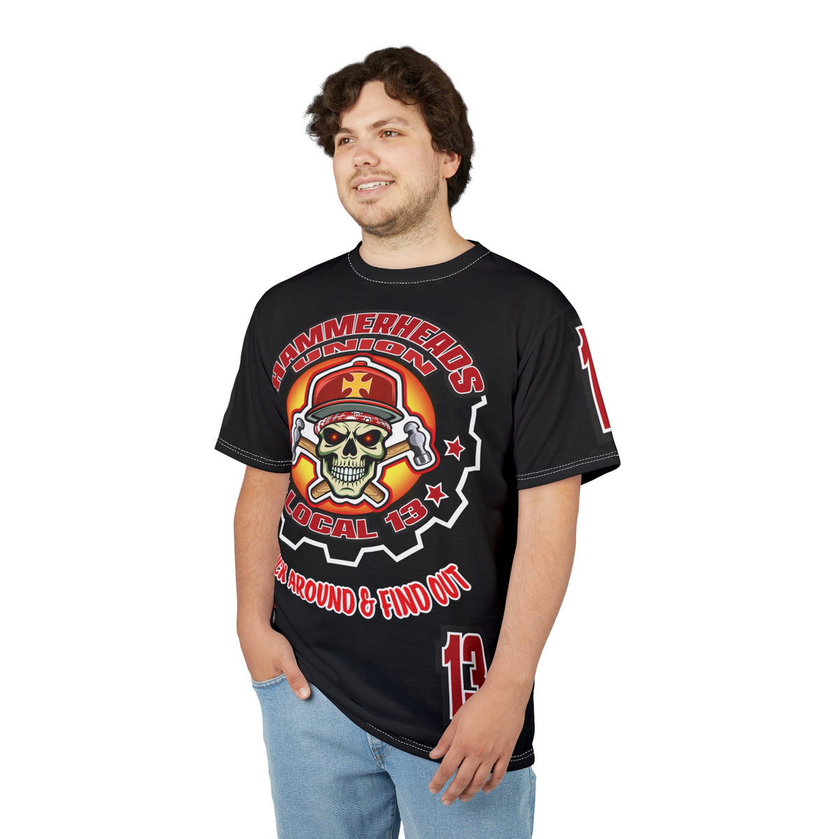 Hammerheads Union Local 13 - Custom Motorcycle Riding Tee Shirt _ Super Comfort and Fit