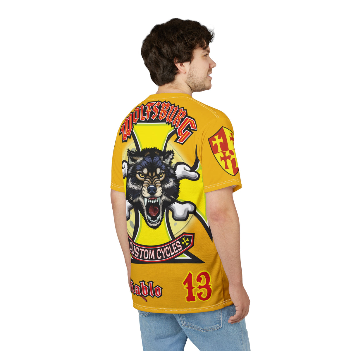 Wolfsburg Custom Cycles HiViz High Comfort Motorcycle Riders Super Tee
