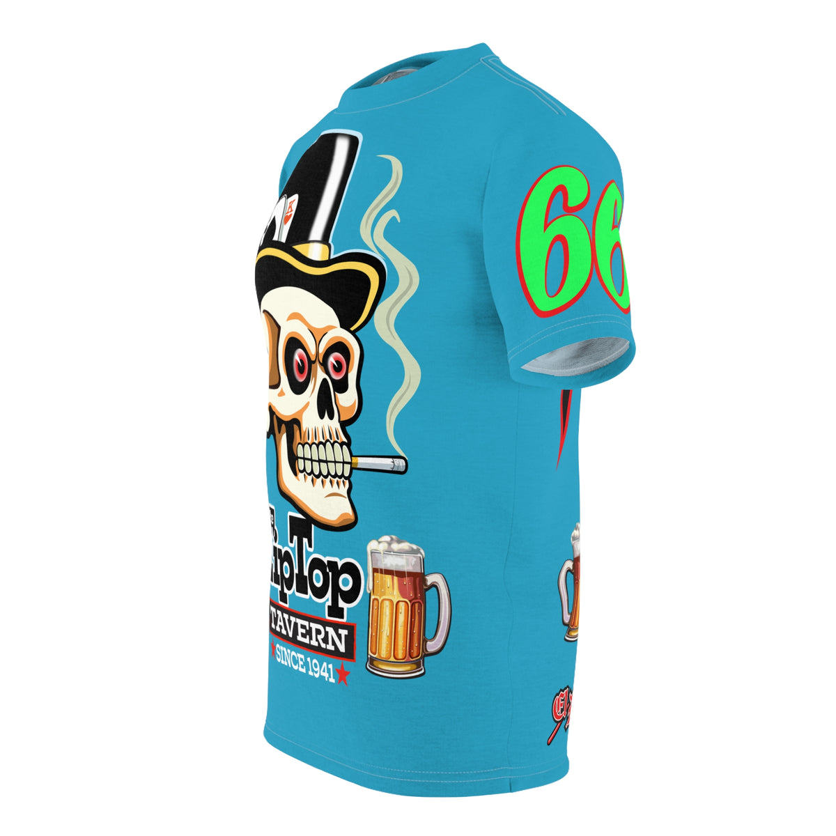 Tip Top Tavern Dive Bar Super Tee - Special Edition Electric Blue + XL Graphics - America's Best Dive Bar - Bikes Beers Babes & Bros. - Biker Bar Tee