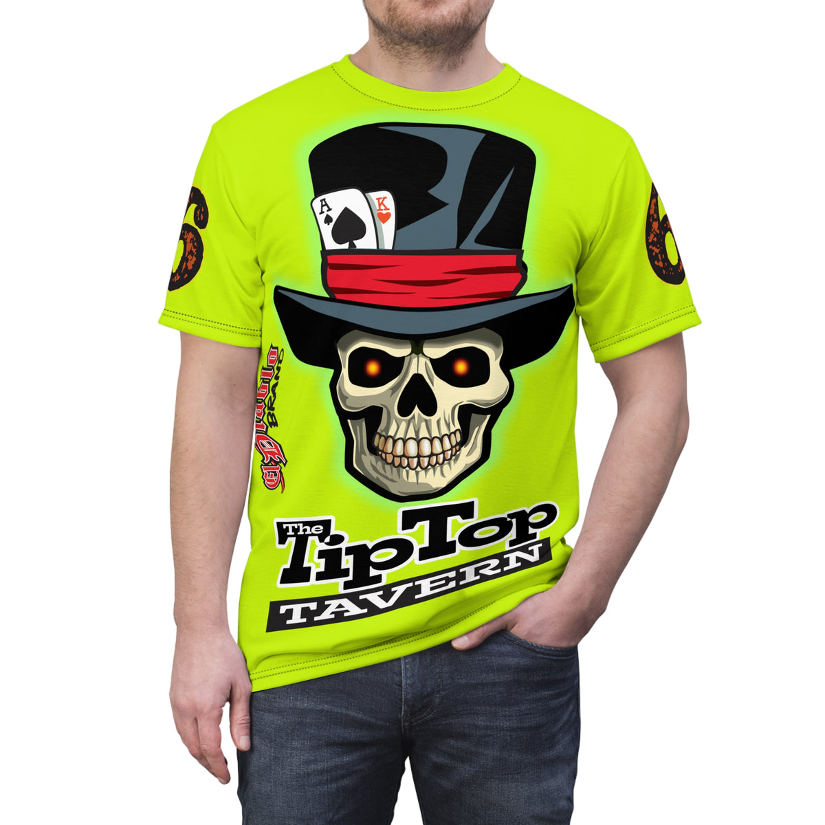Very Special Tip Top Tavern Dive Bar HiViz Lumina Super Tee (*Limited Edition) - America's Best Dive Bar, Bikes Beers Babes & Bros. - Honouring Biker Bar Tee