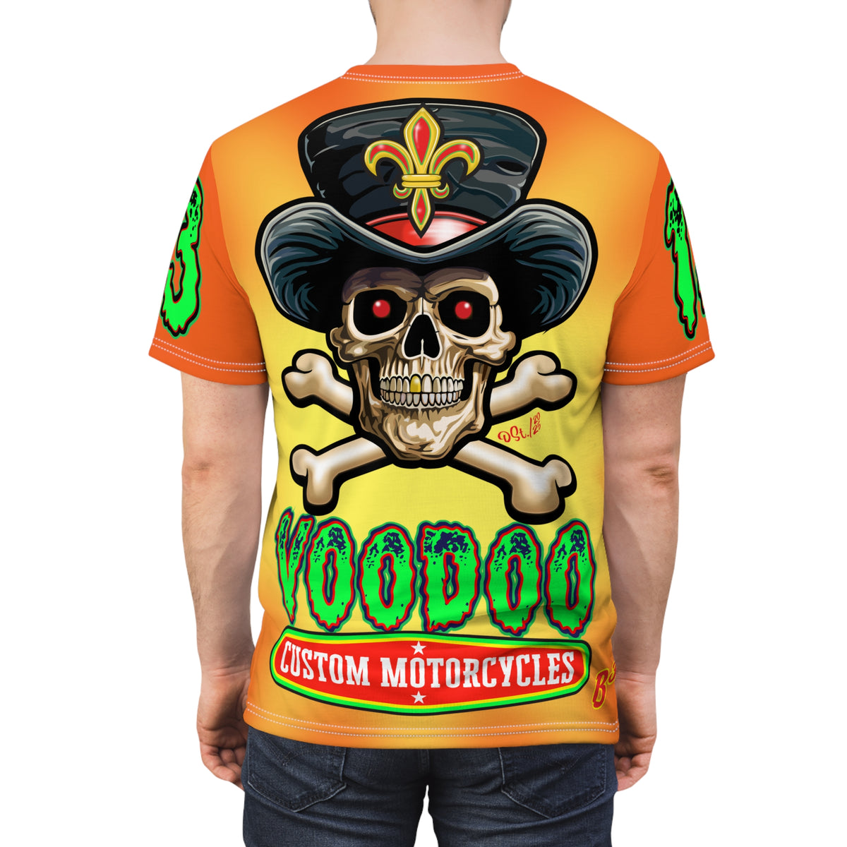 VooDoo Customs Angry Orange Tie Dye Yelo Blast HiViz Super Tee