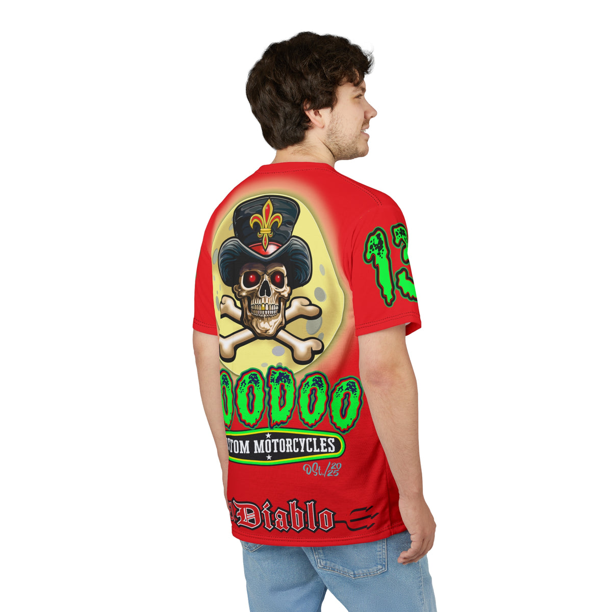 Voodoo Lucky 13 Motorcycle Ultimate HiViz Super Tee, XL Graphics , Custom Riding Apparel
