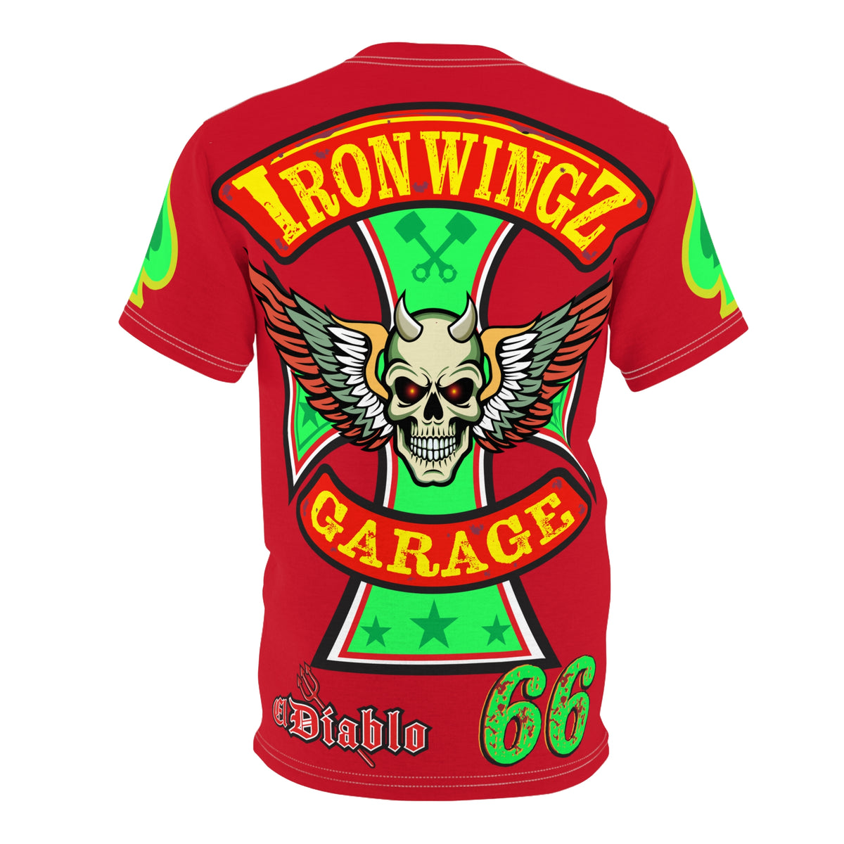 Iron Wingz Custom Motorcycle Unisex Super Tee - Bold Graphic Tee for Bikers
