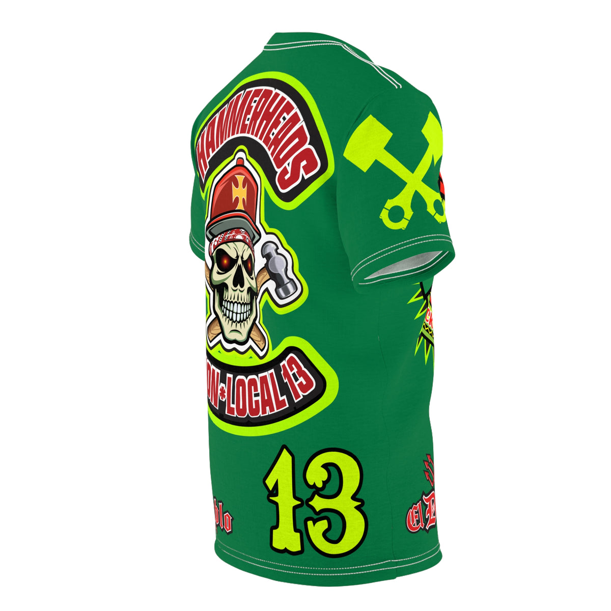 Hammerheads Union Local 13 -  SoCal 619 Special Edition - Custom HiViz Motorcycle Riding Tee Shirt _ Super Comfort and Fit