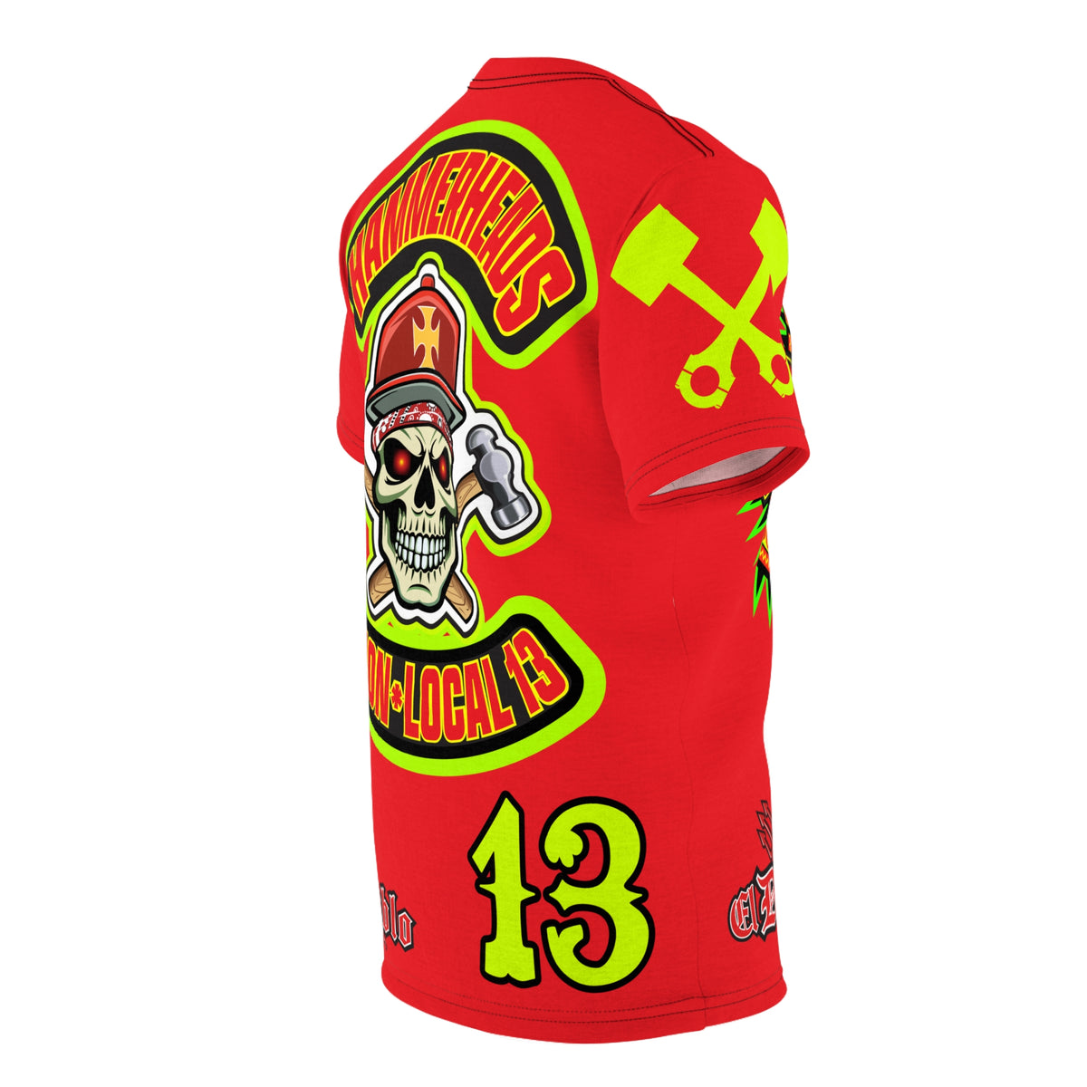 Hammerheads Union Local 13 -  SoCal 619 Special Edition - Custom HiViz Motorcycle Riding Tee Shirt _ Super Comfort and Fit