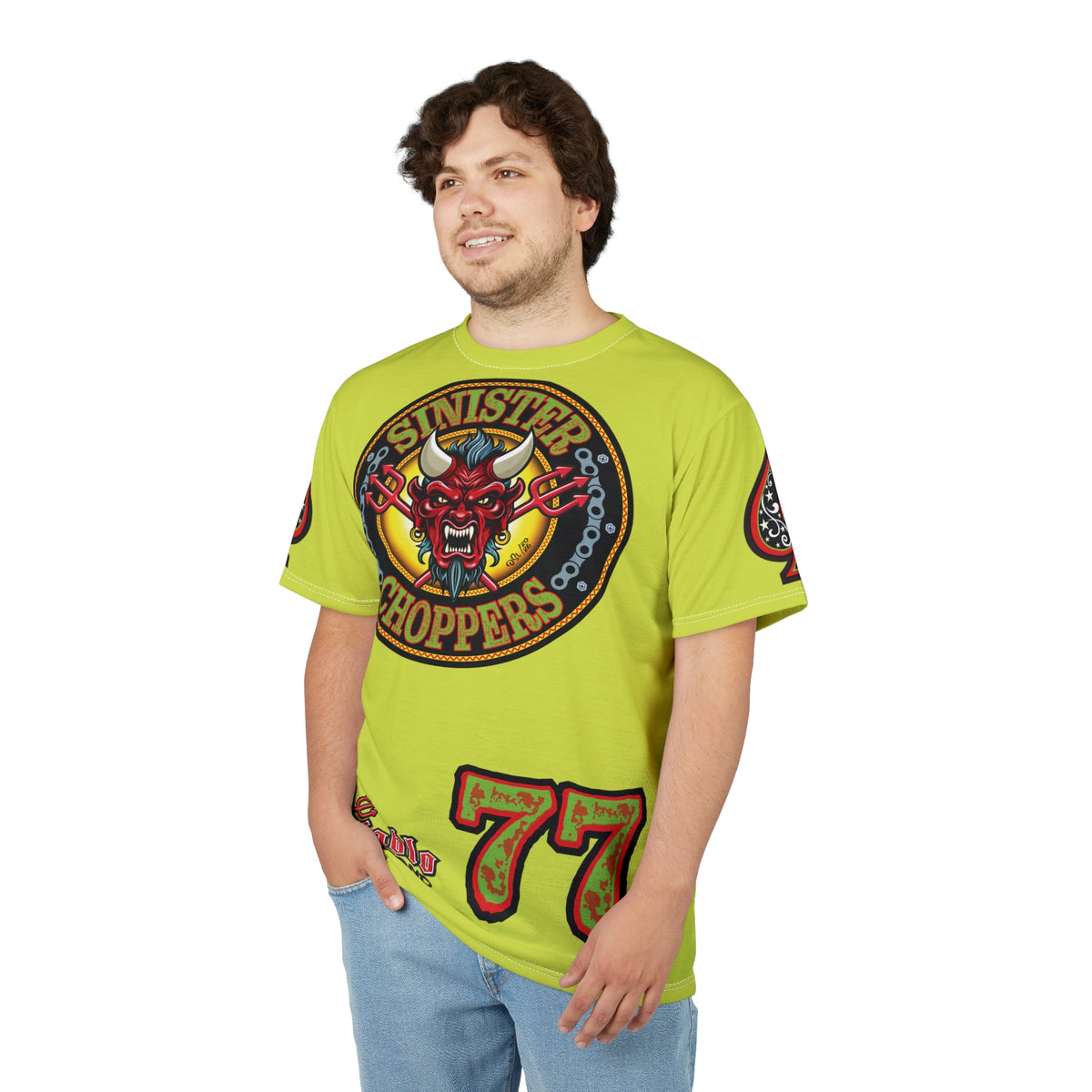 VERY Special Sinister Choppers BIG D HIVIZ Super TEE— Ride Cool Look Cool in our Best Super Tee