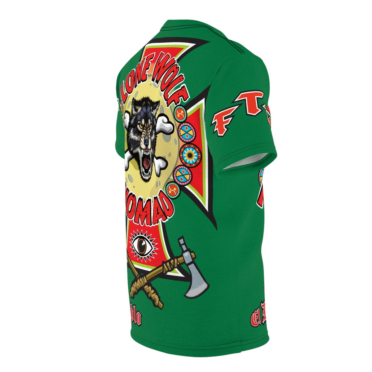 Lone Wolf Nomad HiViz Super Tee - For The Independent No Club Bikers For Life