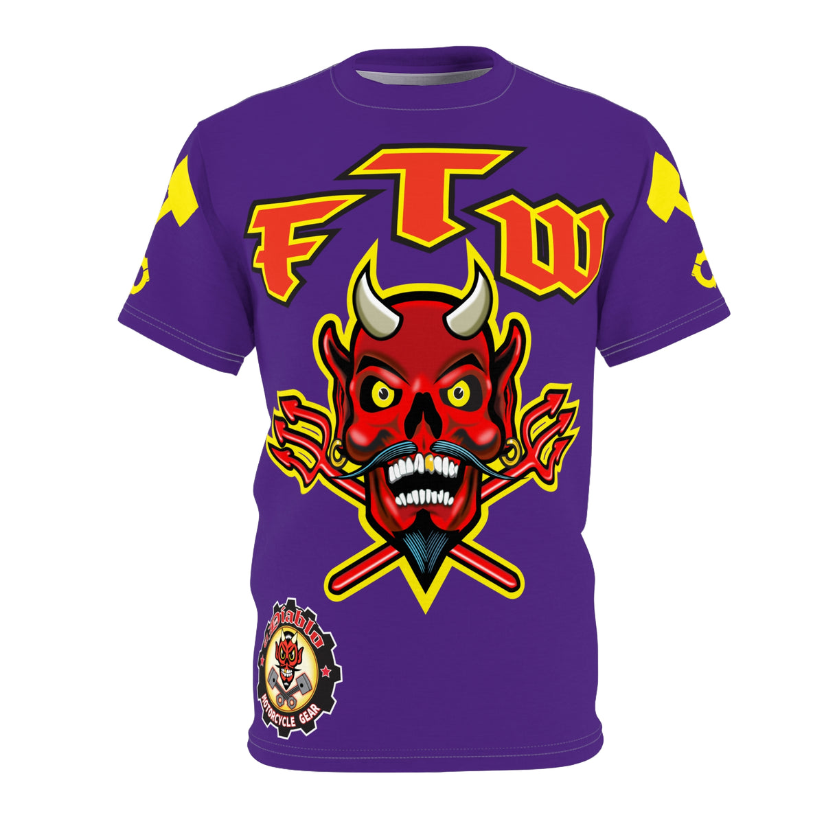 FTW Motorcycle Riders Super Tee - Edgy HiViz Colour Graphics - Show Your Attitude in Style