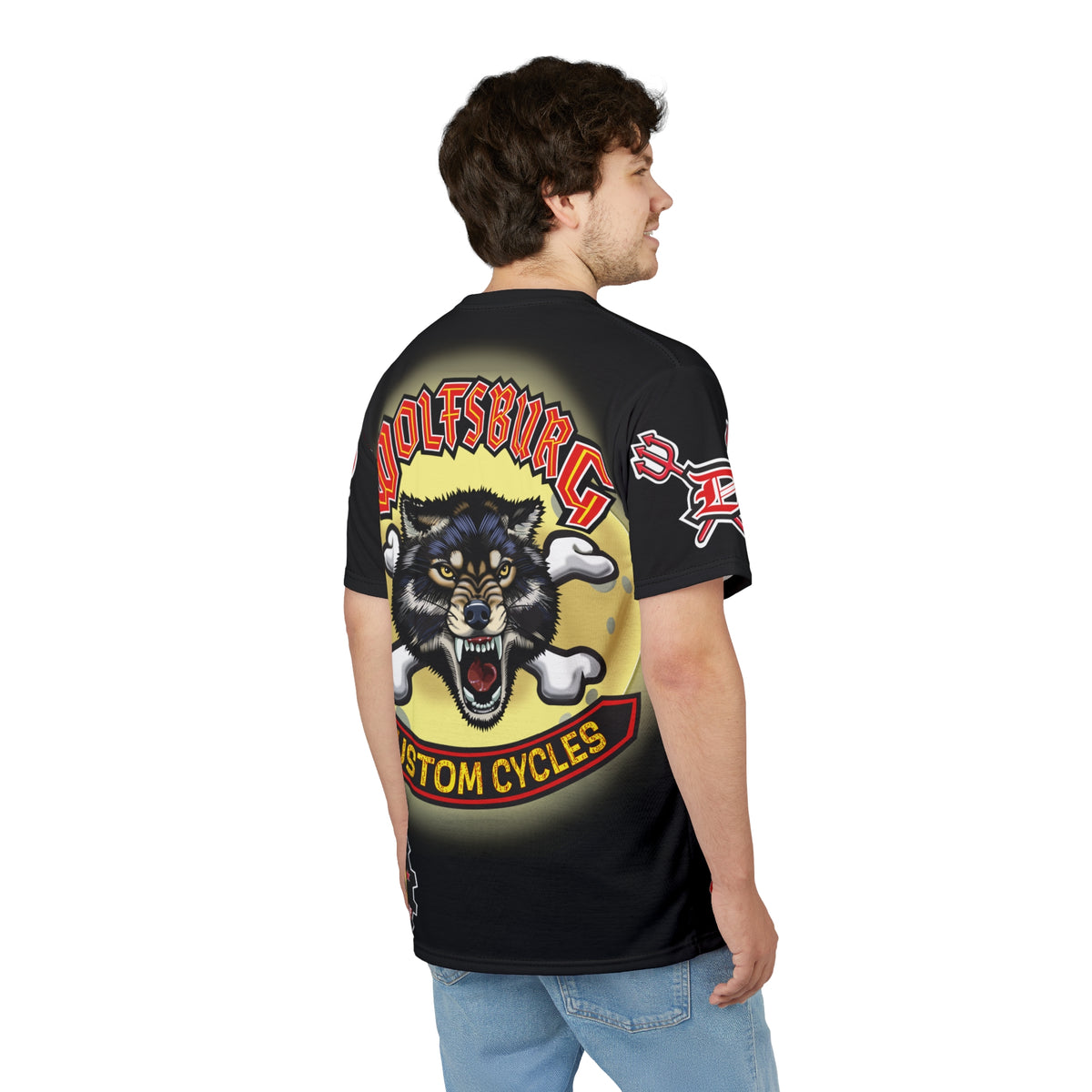 Wolfsburg Custom Cycles Motorcycle Riding Tee Shirt - Cool Riding Comfort