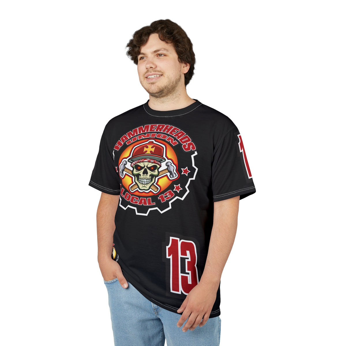 Hammerheads Union Local 13 Black Beauty - Hiviz Custom Motorcycle Riding Super Tee