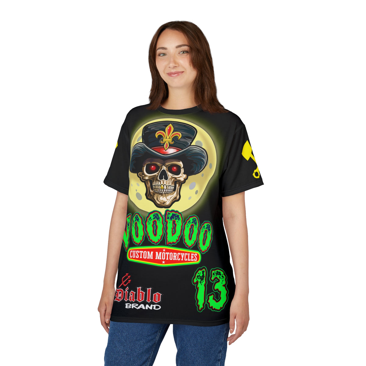 VooDoo Customs Night Rider HiViz Super Tee for Motorcycle Riders  - The Ultimate Riding Comfort