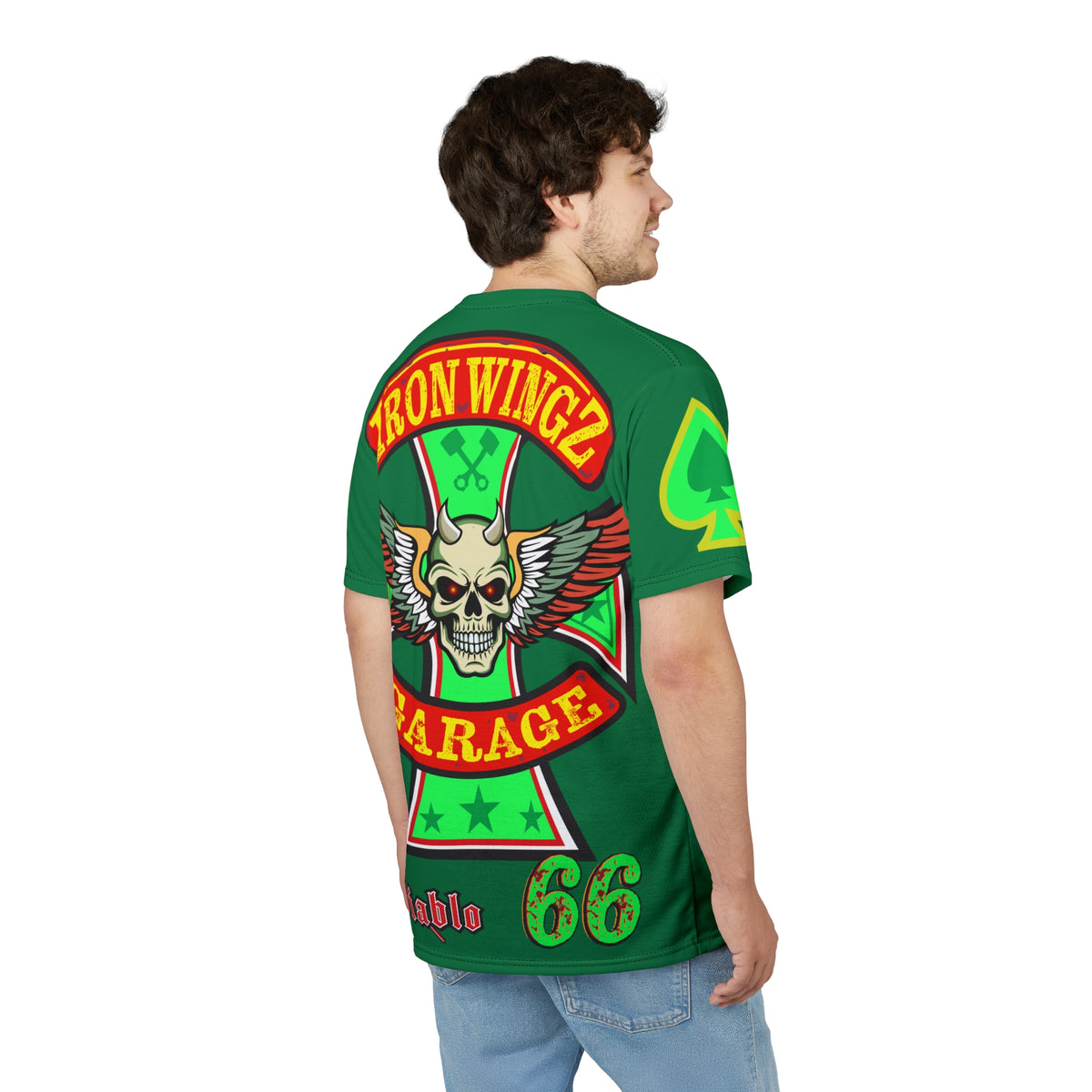 Iron Wingz Custom Motorcycle Unisex Super Tee - Bold Graphic Tee for Bikers