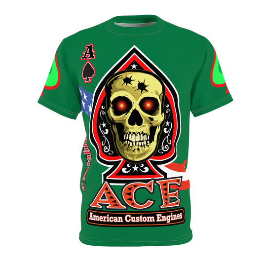 American Custom Engines ACE - Special Lumina Green  Ace of Spades Death Card High visibility Graphics