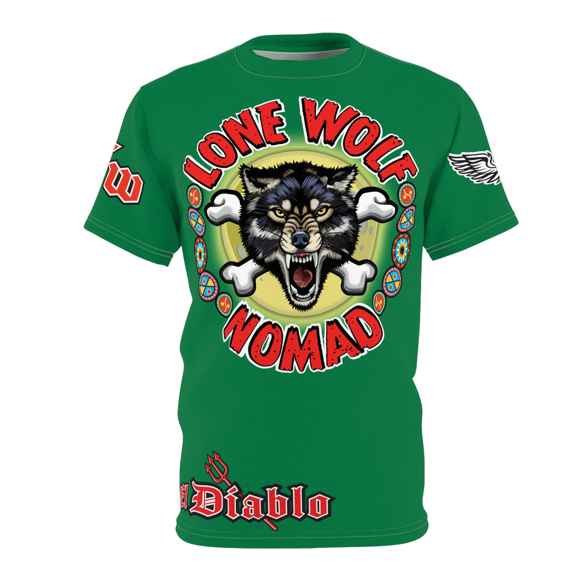 Lone Wolf Nomad HiViz Super Tee - For The Independent No Club Bikers For Life