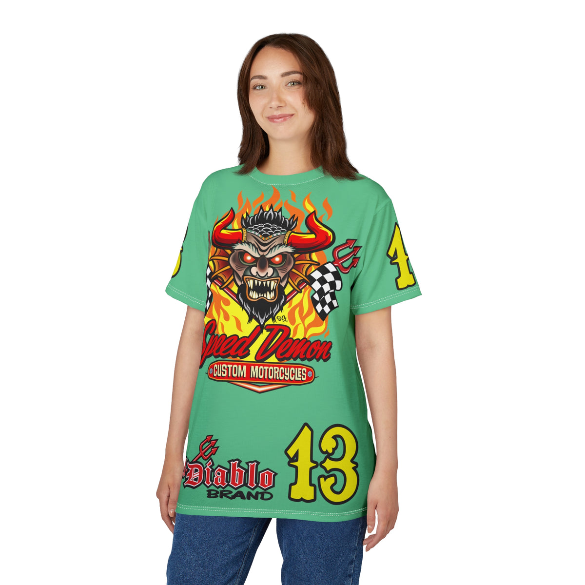 Speed Demon Customs   Super Tee — Extreme Edgy Graphics - Bad Attitude Custom Biker Riding Gear