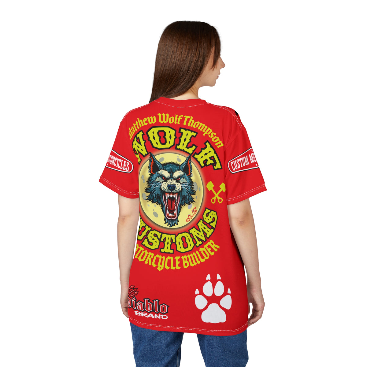 SRT MWT Wolf Custom Motorcycles Super Riding Tee — Viciously Cool High Performance Motorcycle Riding Shirt