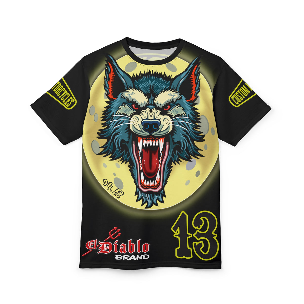 MWT Wolf Customs  INTIMIDATOR SPECIAL EDITIOM  13 Black & XLWOLF Graphics- Super Riding Tee —  The Best Biker Riding Tee EVER !!!