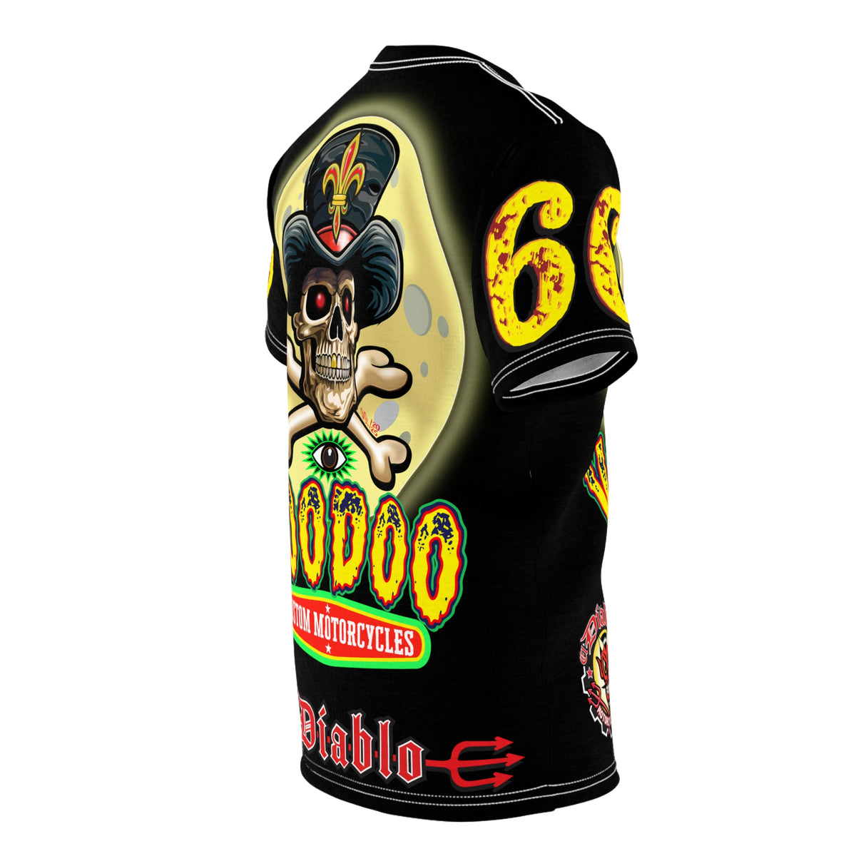 Voodoo Nightmare 66  Ultimate Motorcycle HiViz Super Tee, XLGraphics , Custom Riding Apparel