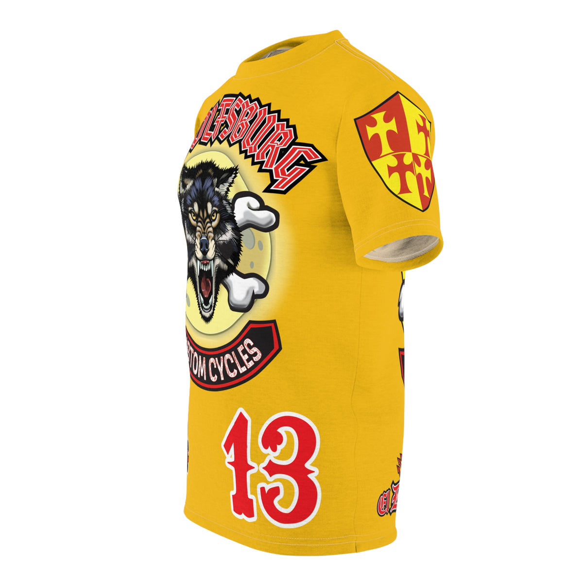 Wolfsburg Custom Cycles HiViz Graphic Super Tee for Bikers