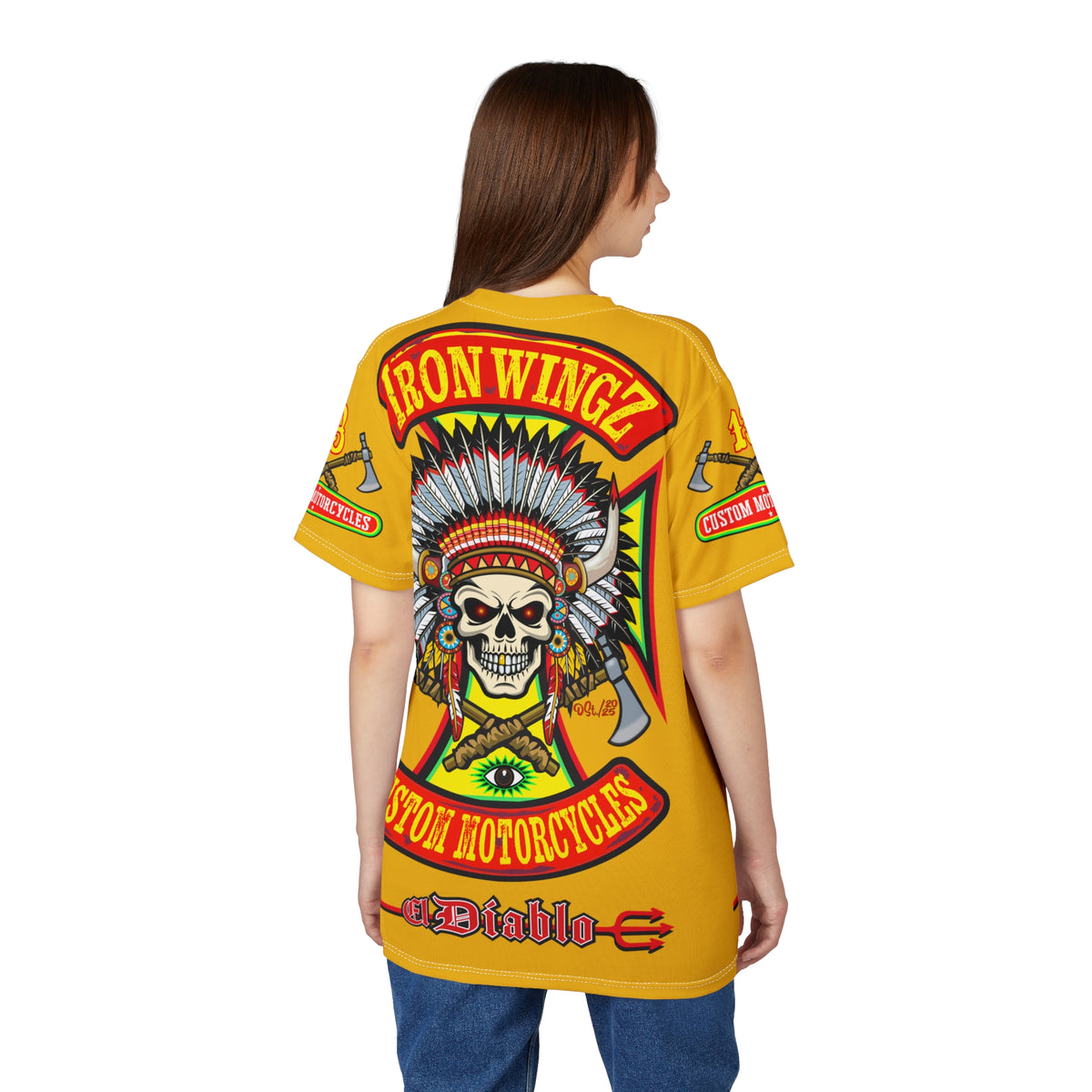 Iron Wingz Garage HiViZ Motorcycle Rider Super Tee