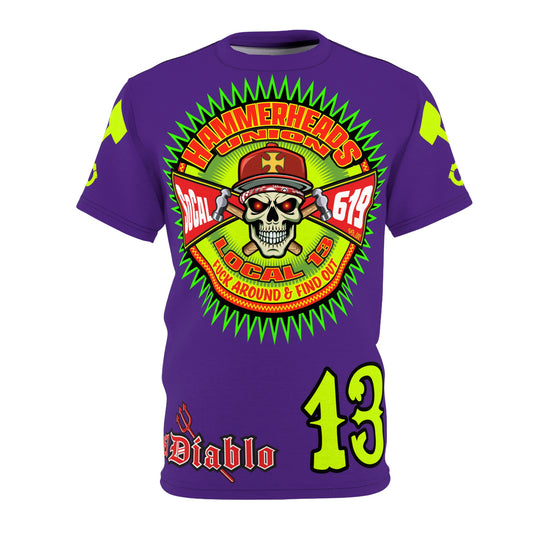 Hammerheads Union Local 13 -  SoCal 619 Special Edition - Custom HiViz Motorcycle Riding Tee Shirt _ Super Comfort and Fit
