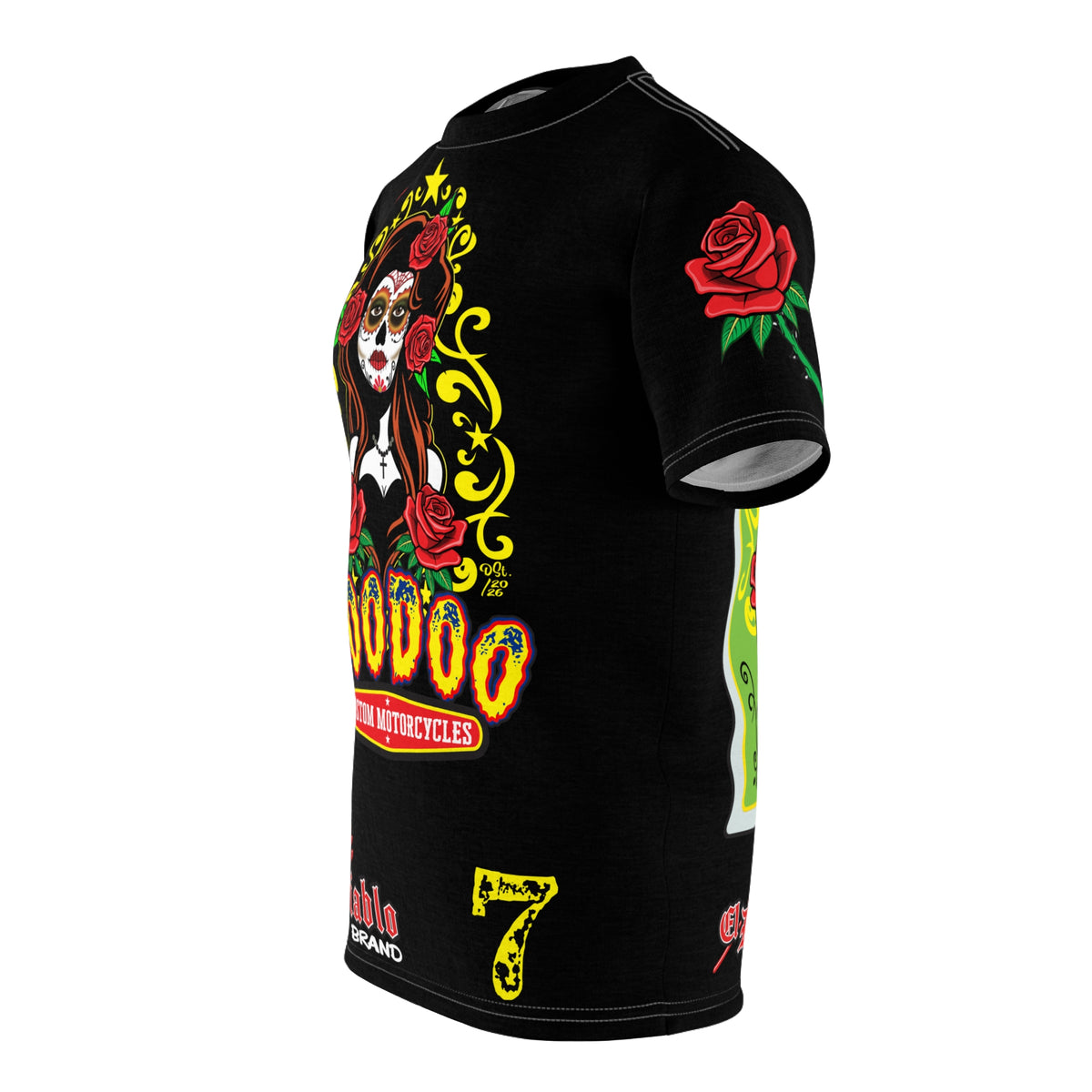 Voodoo Custom Motorcycles Tee — Queen of Hearts  Black 🖤 Riding Super Tee