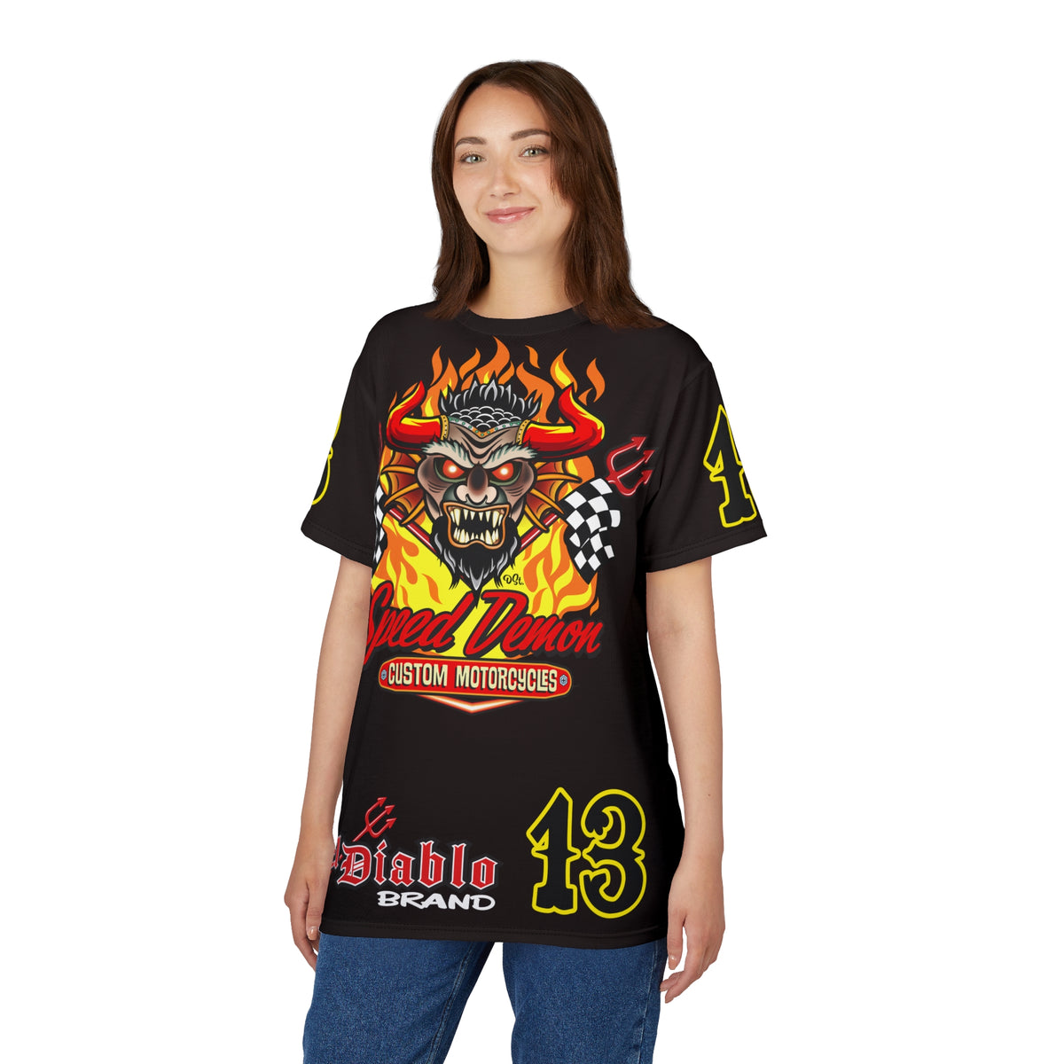 Speed Demon Customs Midnigt Rider Super Tee — Extreme Edgy Graphics - Bad Attitude Custom Biker Riding Gear