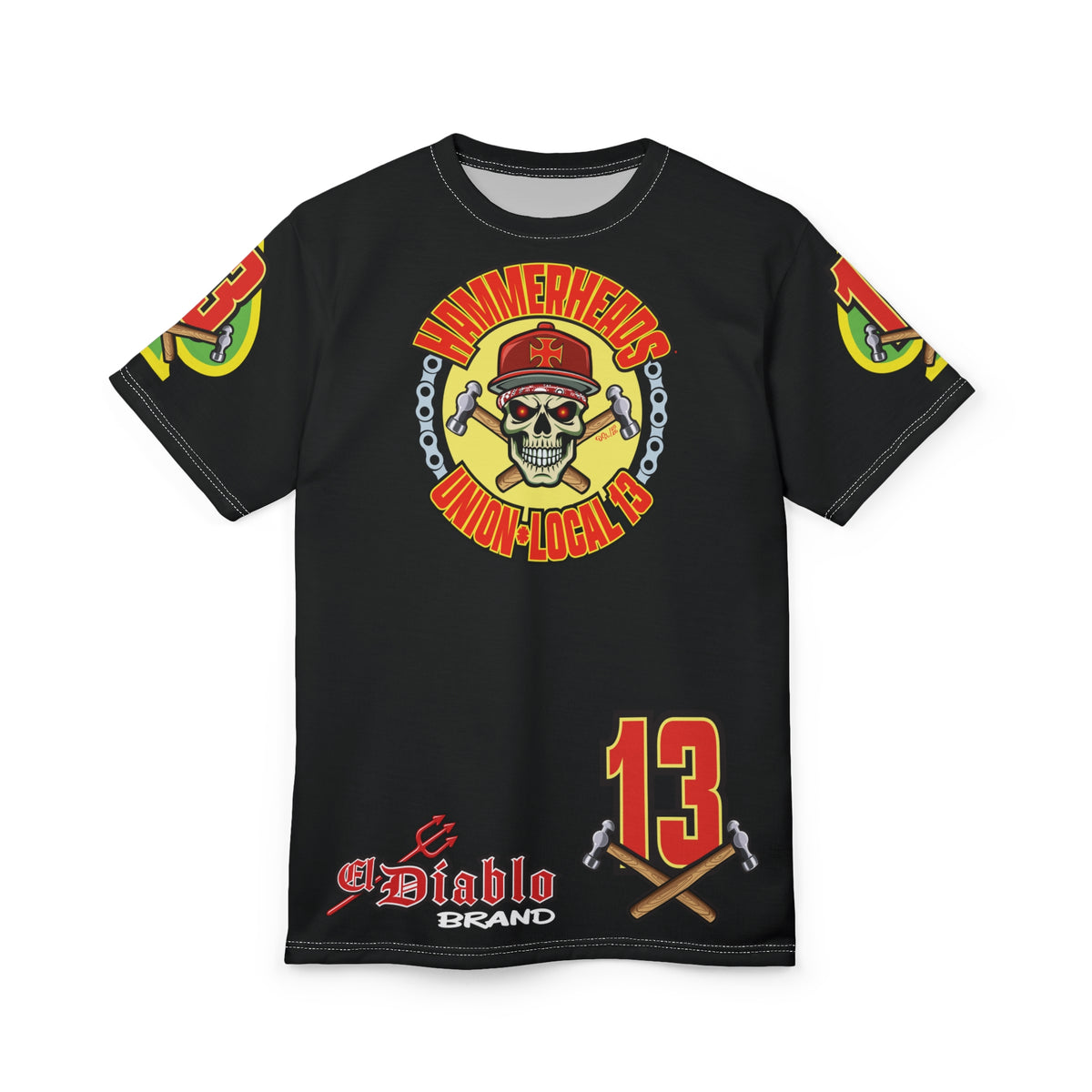 SRT Hammerheads Union Local 13  -  Custom Motorcycle Super Riding Tee - Super Comfort and Fit