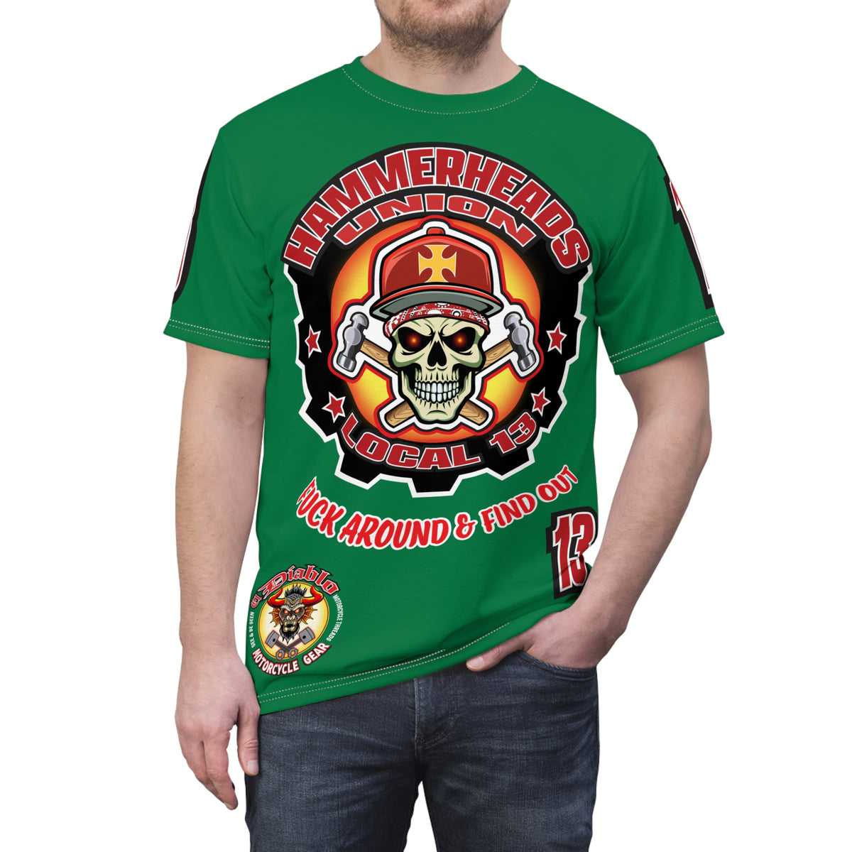 Hammerheads Union Local 13 - Special Wicking Material for Cool Riding Comfort