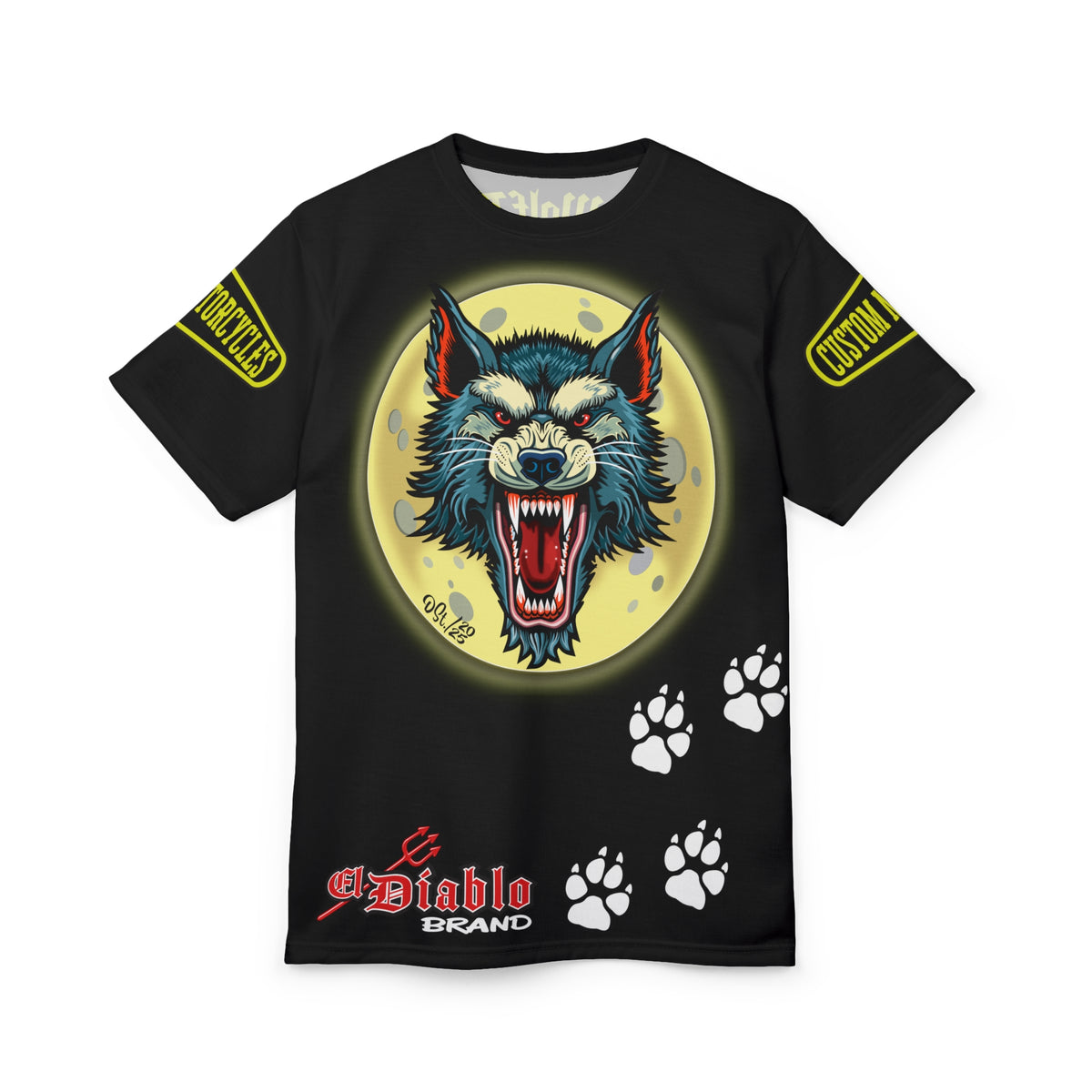 MWT Wolf Custom Motorcycles Super Riding Tee — Viciously Cool High Performance Motorcycle Riding Shirt