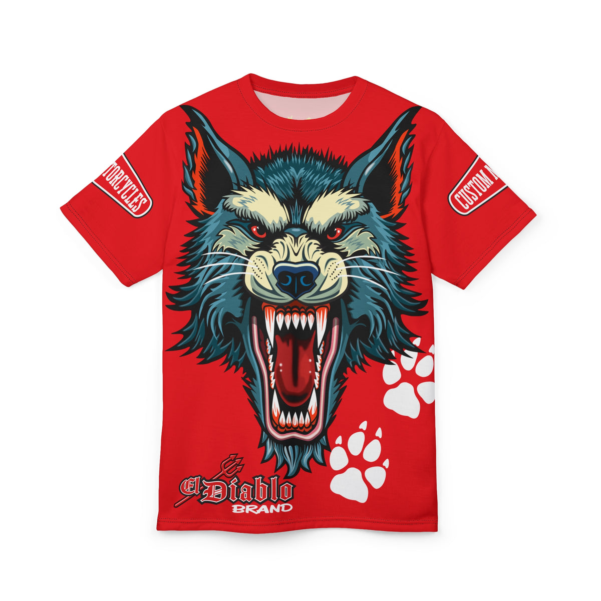 SRT MWT Wolf Custom Motorcycles Super Riding Tee — Viciously Cool High Performance Motorcycle Riding Shirt