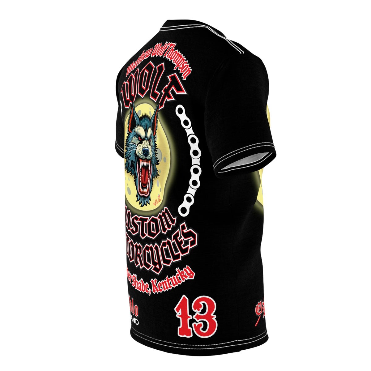 MWT Wolf Custom Motorcycles Super Tee — Viciously Cool High Performance Motorcycle Riding Shirt