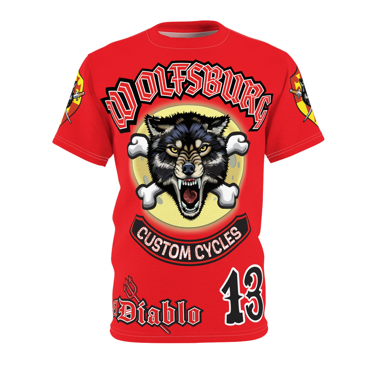 Wolfsburg Custom Cycles HiViz, High Performance, Ultimate Comfort. Motorcycle Super Tee