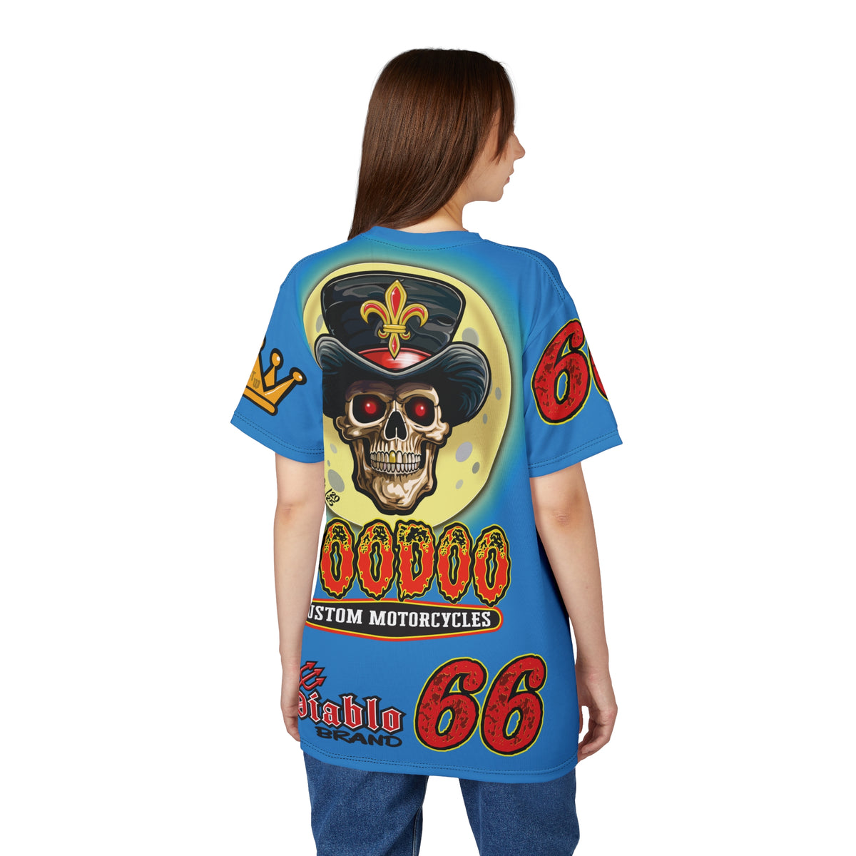 VooDoo Custom Motorcycles Route 66 Unisex Super Tee - High Performance Riding Gear