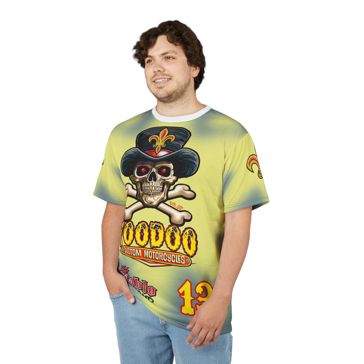 Voodoo Custom Motorcycles HIVIZ TYE DYE BLAST SUPER RIDING TEE - Look Cool, Ride Cool In our Finest Biker Riding Tee