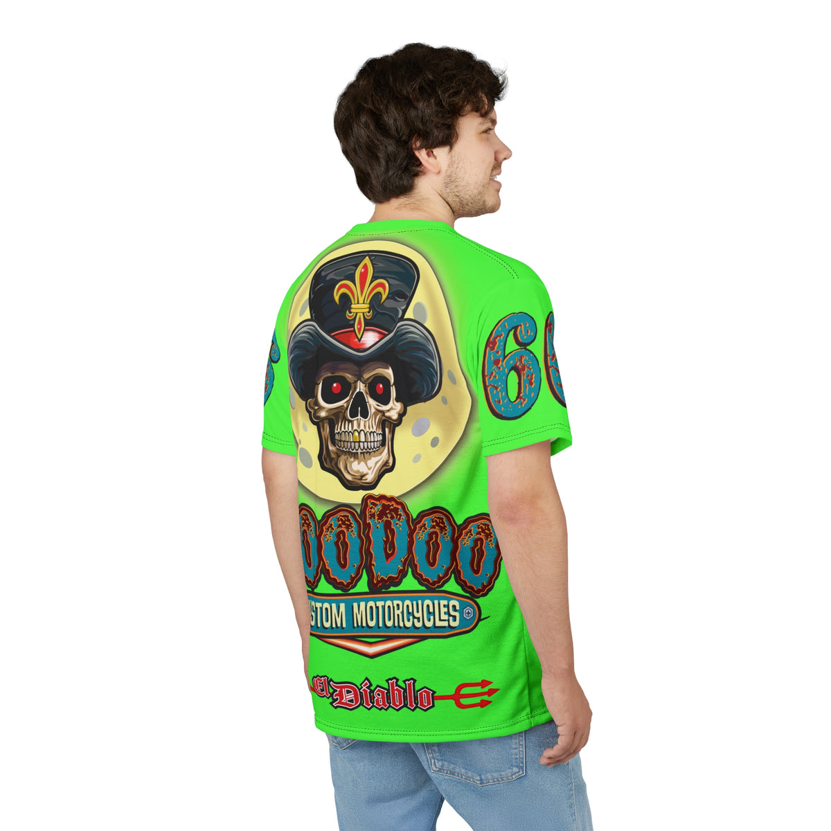 Very Special  Voodoo Customs HiViz Lumina Graphic Tee –  Edgy Style for Bikers