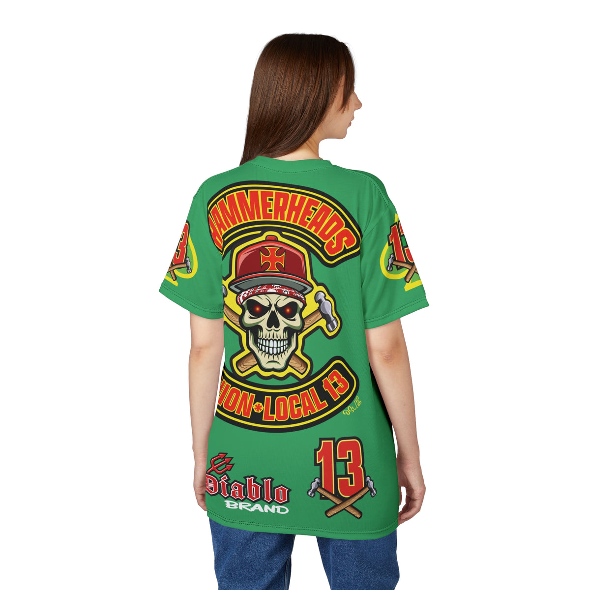Hammerheads Union Local 13  -  Custom Motorcycle Riding Super Tee - Super Comfort and Fit