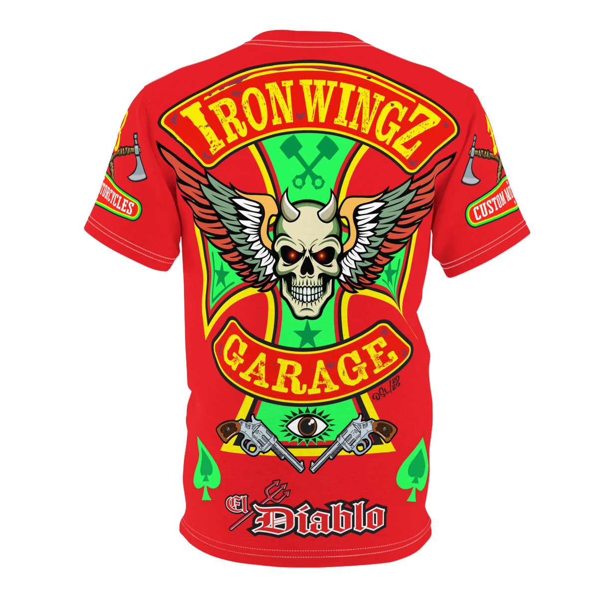 Iron WingZ Customs HiViz High Performance Motorcycle Riding Super Tee