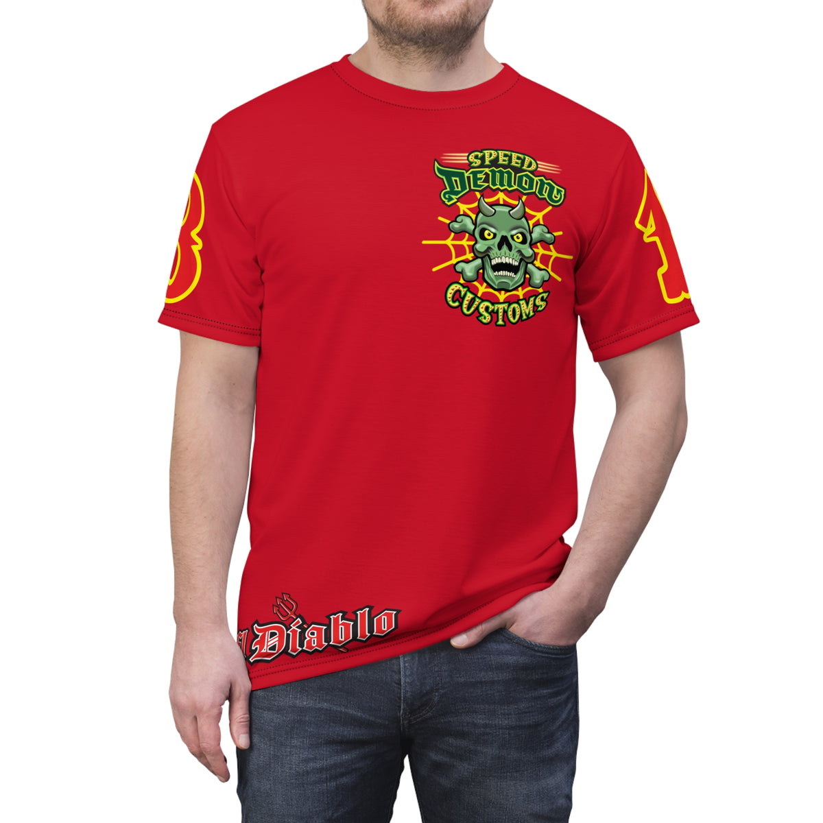 Speed Demon HiViz Unisex Cut & Sew Tee (AOP)