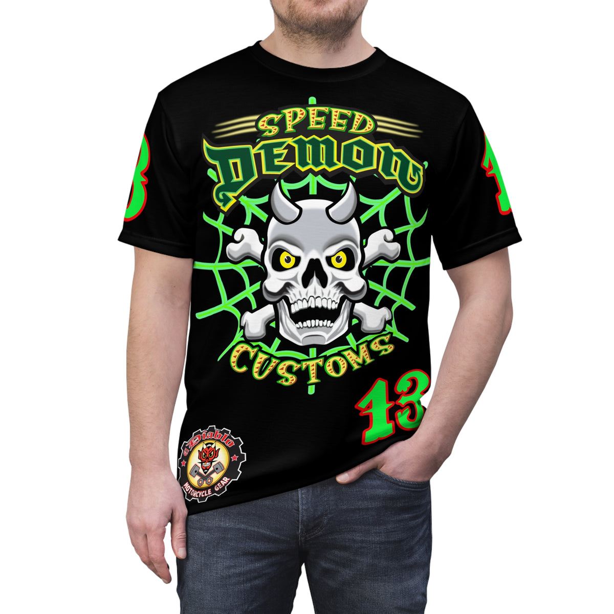 Speed Demon Special Edition HiViz Custom Made Motorcycle Riding Tee