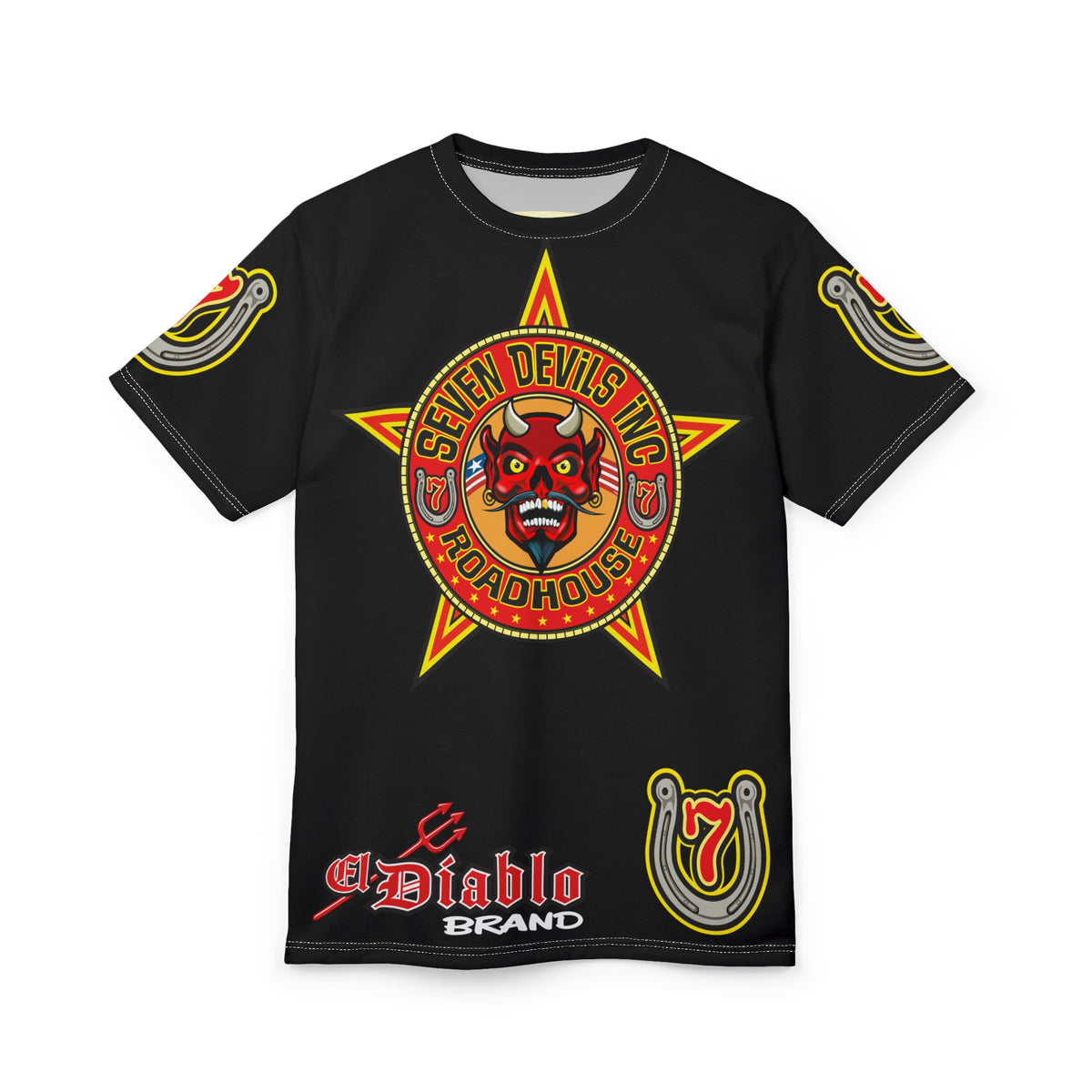 Seven Devils Inc. Roadhouse HiViz Graphic Tee - Motorcycle Custom Riding Super Tee