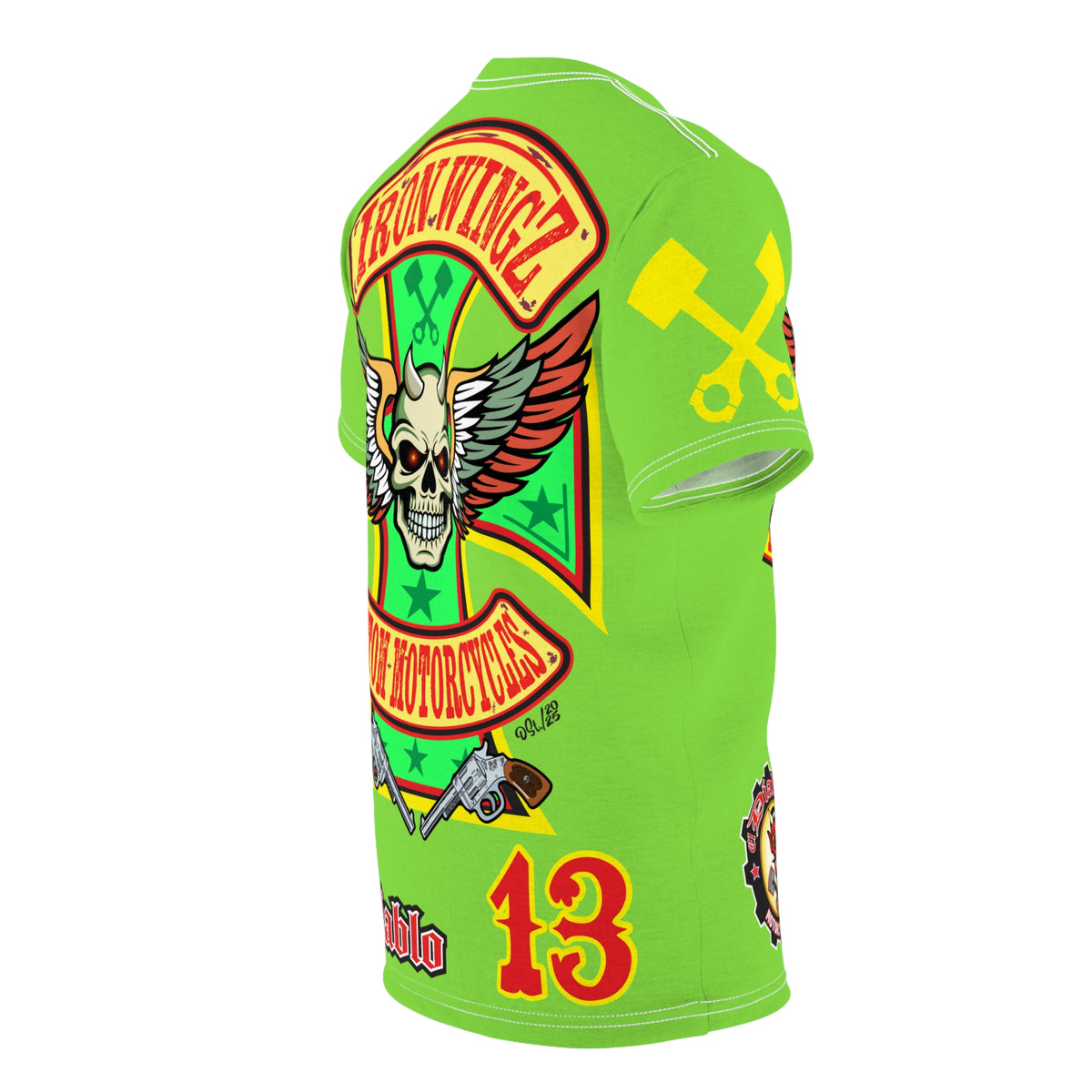 VERY Special HIVIZ Iron WingZ Customs Graphic Super Tee, Edgy Streetwear, Customized Apparel, Gift for Bikers