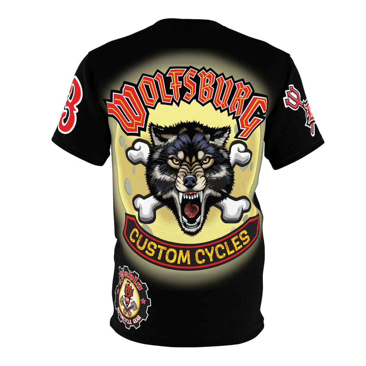Wolfsburg Custom Cycles Motorcycle Riding Tee Shirt - Cool Riding Comfort