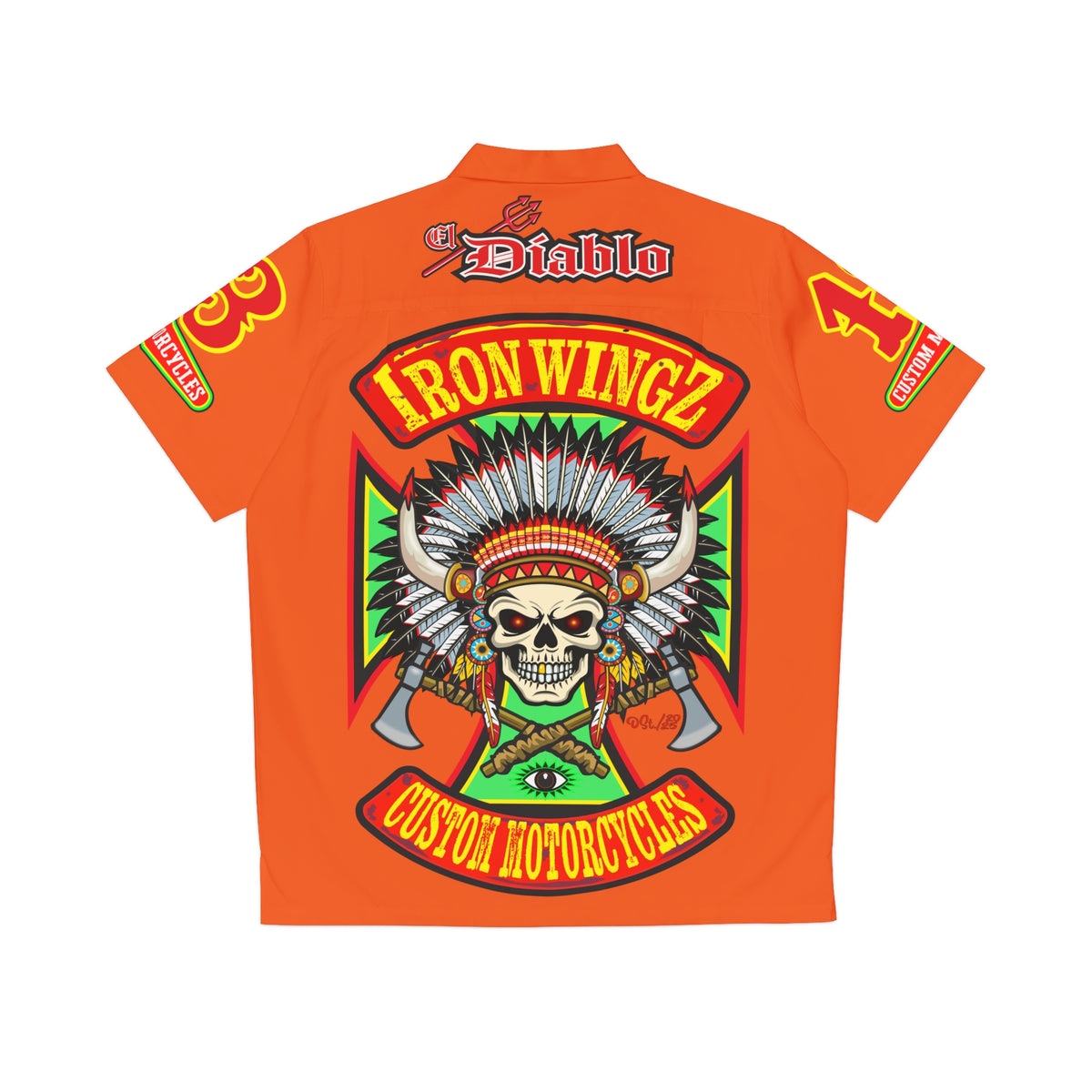 Big Bopper Men's Hawaiian Shirt - Loose, Comfortable Button Up Shirt for Easy Breezy Riding - Sizes to 5XL