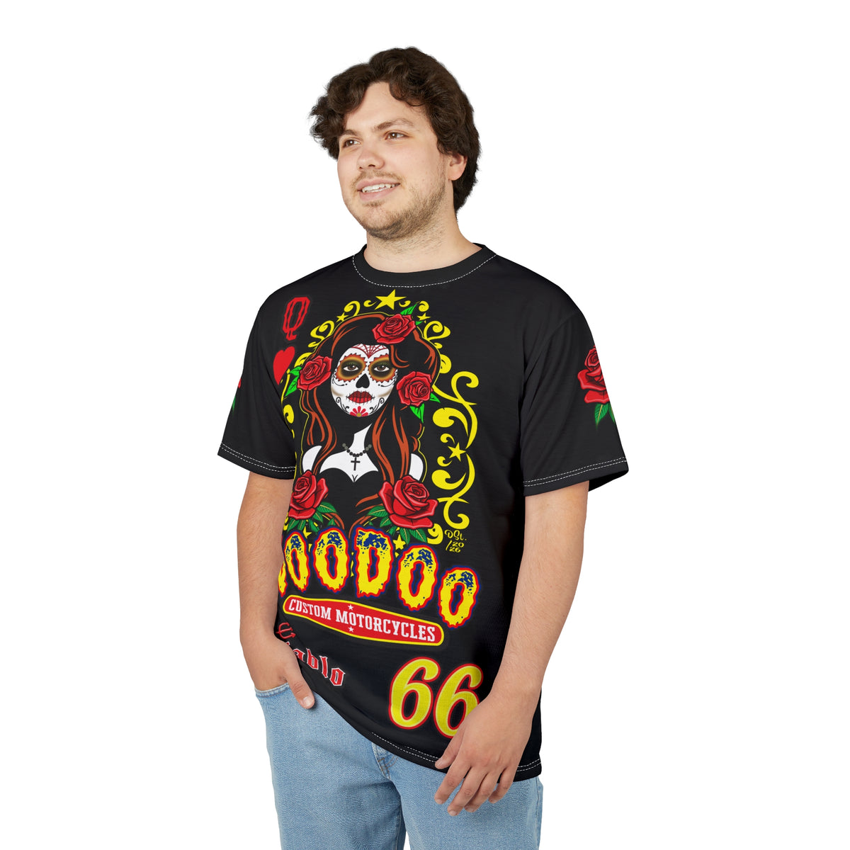 Voodoo Custom Motorcycles Tee —  Queen of Hearts Super Tee